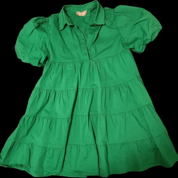 Blue B Collection Bubble Sleeve Dress - Picture 1 of 2